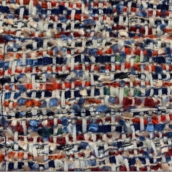 PARKER high waist tweed mini skirt satin lining softie Barbiecore Size L - Picture 6 of 8